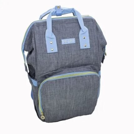 Bolsa E Mochila De Maternidade Impermeavel Com Compartimento Térmico Cinza/Azul Claro Lovely Baby
