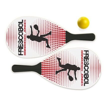 Jogo de Frescobol em Madeira MDF Com Bolinha Junges