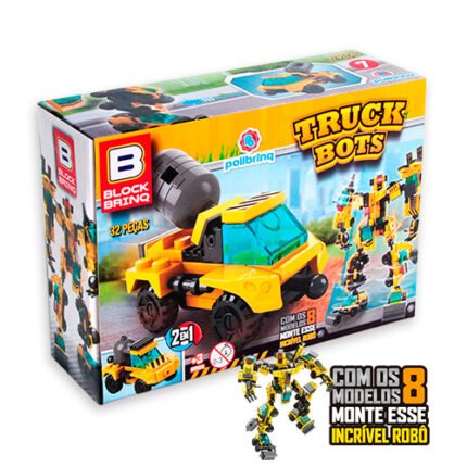 BM037 - BRINQUEDO DE PLASTICO PARA MONTAR E DESMONTAR - FORCA MAXIMA CAMINHOES - 7898506721603BM