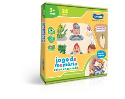 Jogo da Memória Reino Encantado 24 Peças Em Madeira E Papel Cartão Toyster