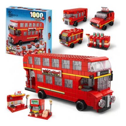 BLOCOS DE MONTAR ONIBUS - KIT 1000 PECAS 6 EM 1