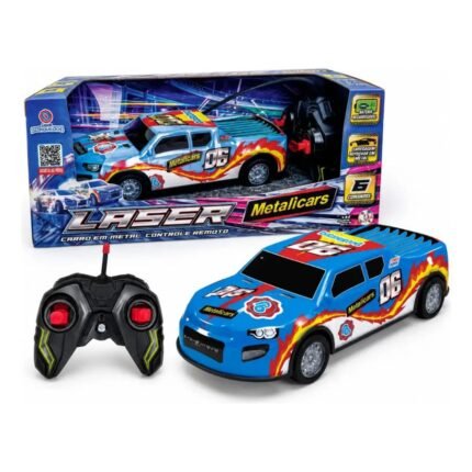 CARRINHO DE CONTROLE REMOTO BATERIA RECARREGAVEL, CARENAGEM EM METAL - METALICARS LASER