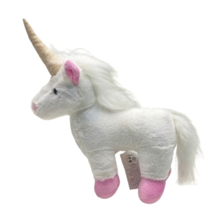 Pelúcia Meu Unicórnio Branco e Rosa Brumar
