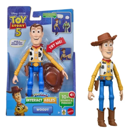 JMW15 DISNEY PIXAR TOY STORY 5 FIGURA WOODY COM SOM 18 CM