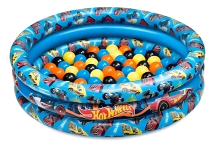 HOT WHEELS - PISCINA DE BOLINHAS INFLAVEL COM 25 BOLINHAS