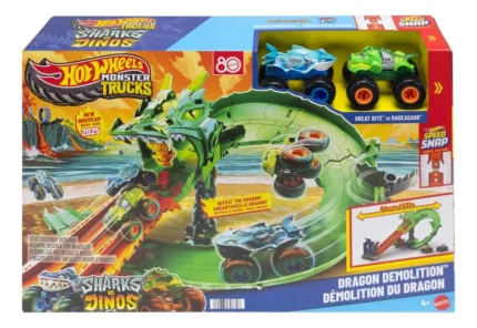 HOT WHEELS MONSTER TRUCKS PISTA  DESTRUICAO DRAGAO